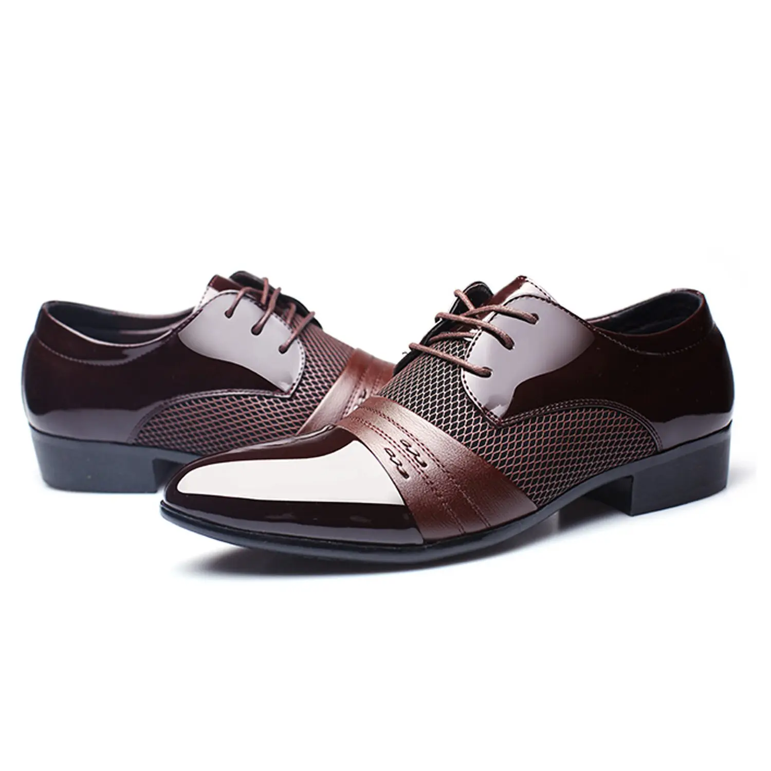 DCOS Classical Fashion Wedding Flats Shoes Men Dress Luxury Men'S Business Oxfords Casual Shoe Black / Brown Leather Derby Sho DCOS Classical Fashion Wedding Flats Shoes Men Dress Luxury Men'S Business Oxfords Casual Shoe Black / Brown Leather Derby Sho