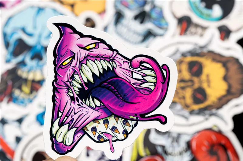 31PCS Terror Rock Sticker Pack Skeleton Dark Sexy Funny Skull Stickers For Laptop Fridge Bicycle Phone Guitar Toy Stickers Sets (13)