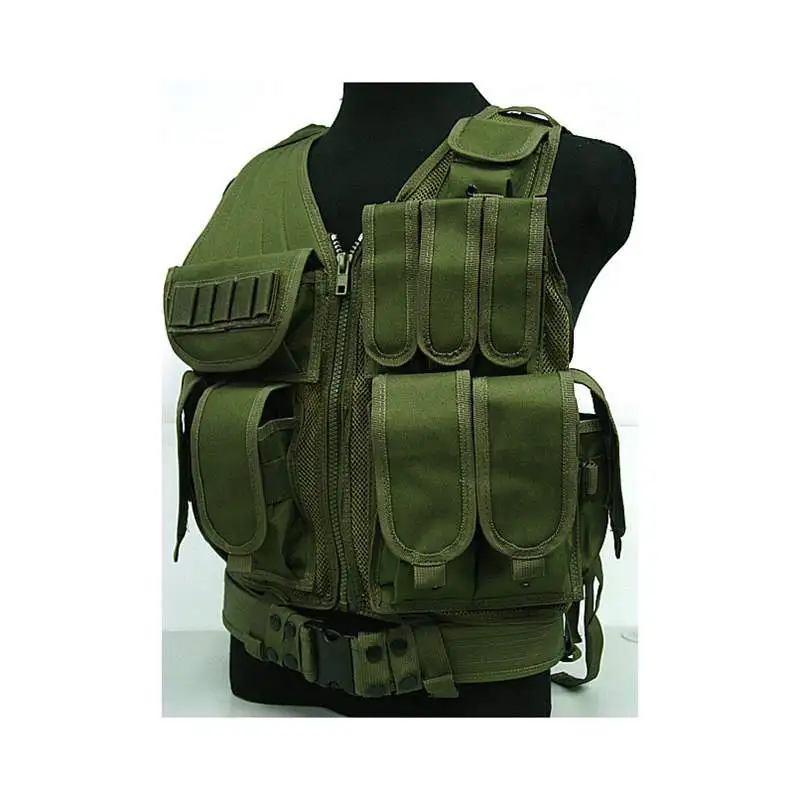 

Deluxe Airsoft Hunting Combat Mesh Vest OD Tactical Vest Military Vest Combat Vest 045 For Man Wholesale