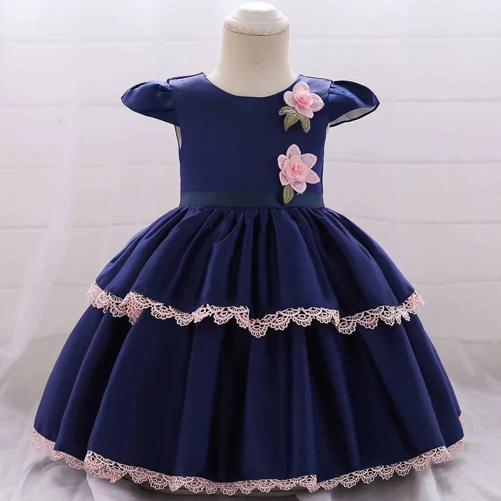 navy blue frock for baby girl