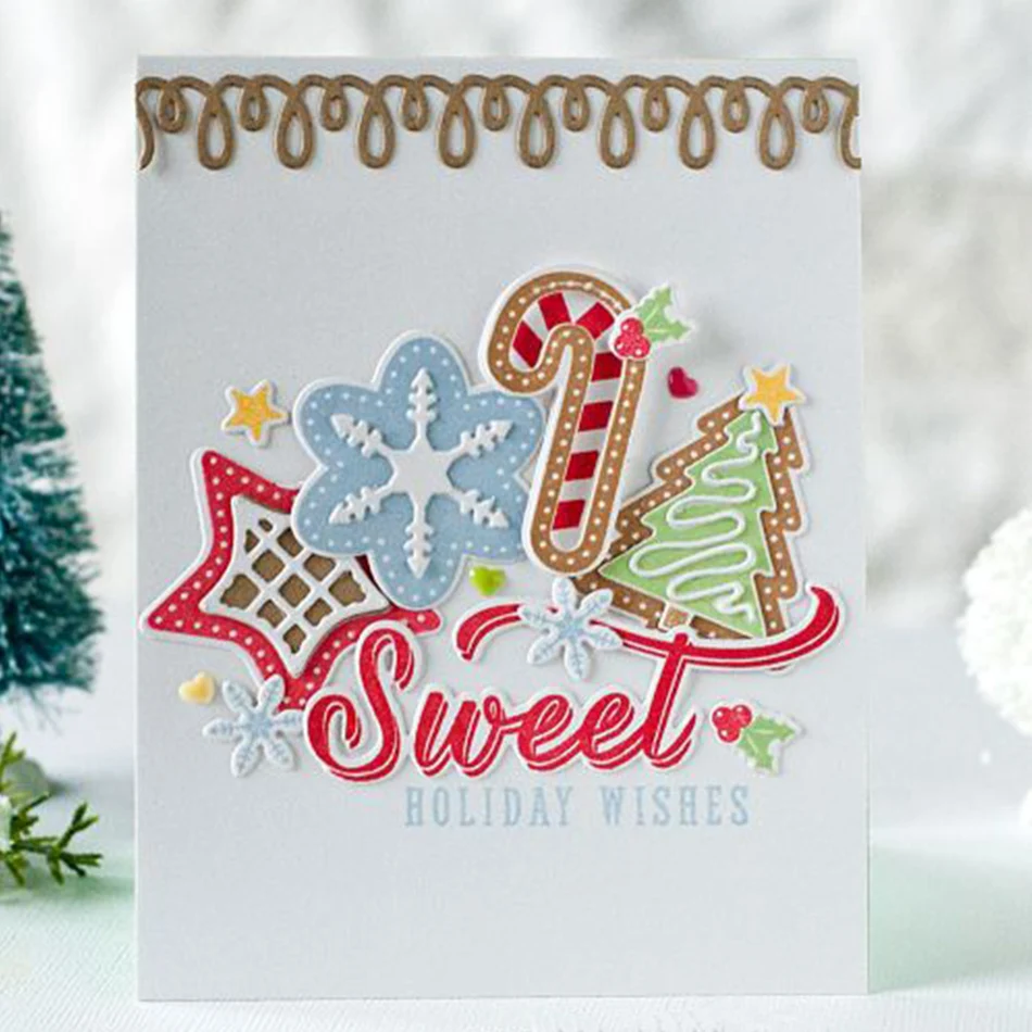

YaMinSanNiO Dies Cutting Christmas Metal Stencil Scrapbooking Photo Album Decor Paper Card Making Decor DIY Embossing Crafts
