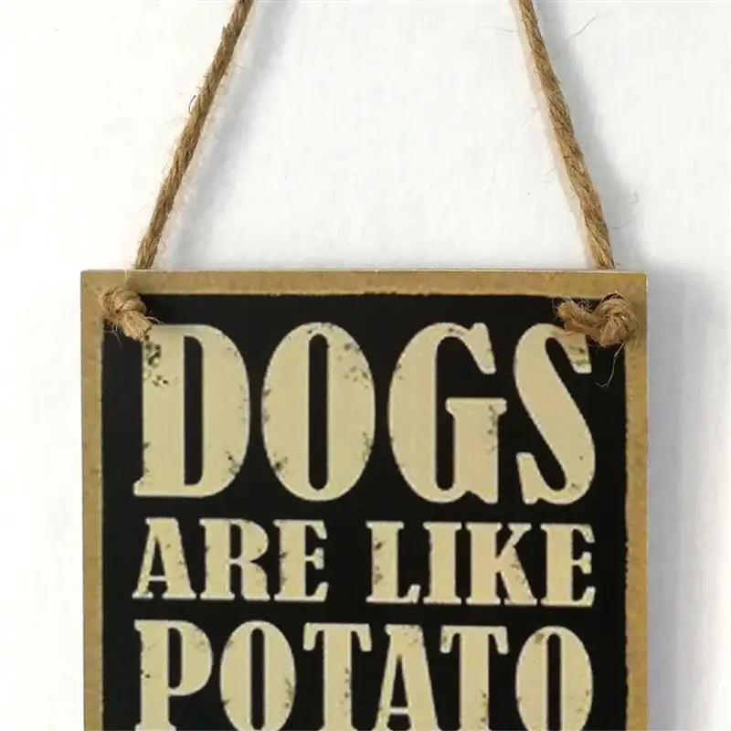 Подвесные флаги деревянный знак двери декоративные собаки как картофельные чипсы табличка подвесная вывеска