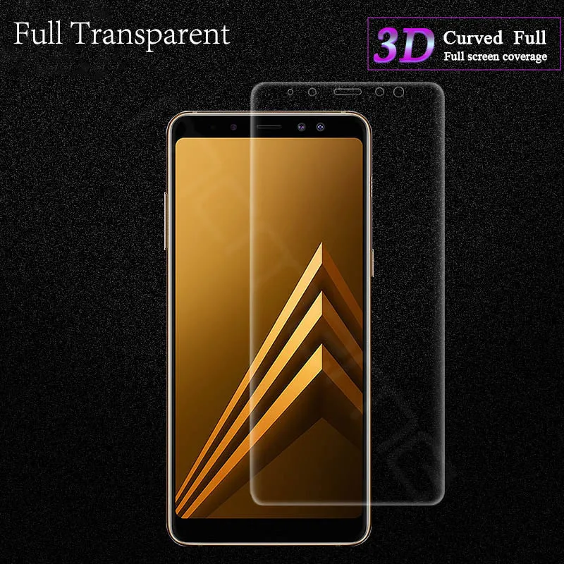 

For Samsung Galaxy A8 2018 Glass Tempered Original 3D Curved Full Cover Protective Film For Samsung A8 Plus 2018 Tempered Glass
