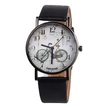 

Hot selling Unisex Quartz Watches Ladies Fashion Dress Wristwatches Bike Printing Vintage Color Men sports watch