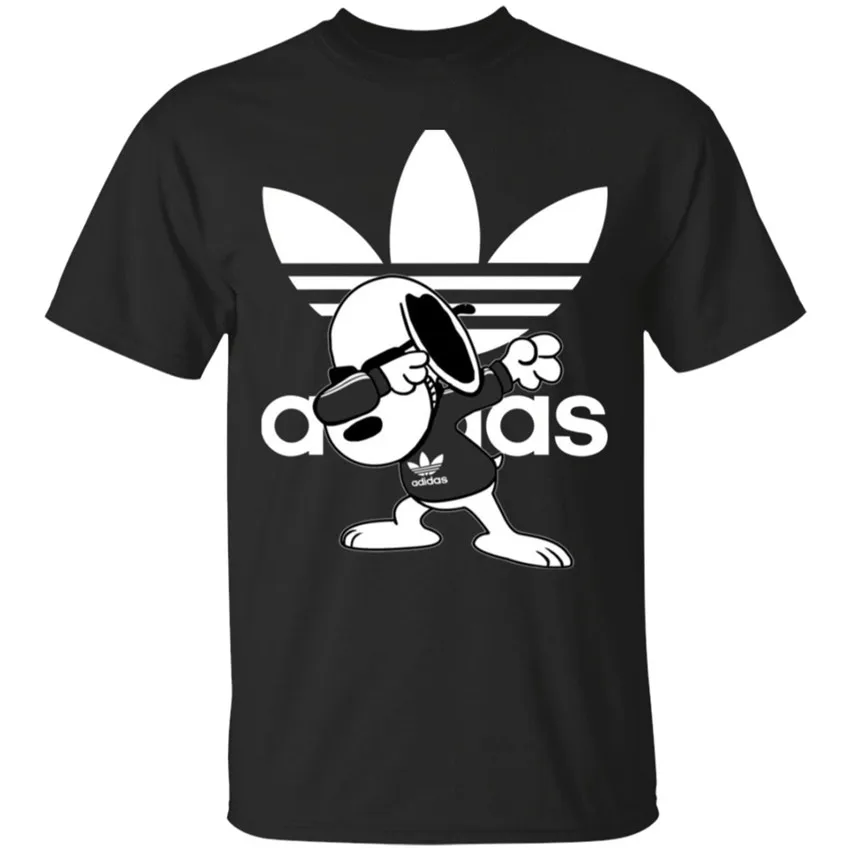 Забавный Snoopy1 Adida2019 Мужская черная футболка M 3XL модная |