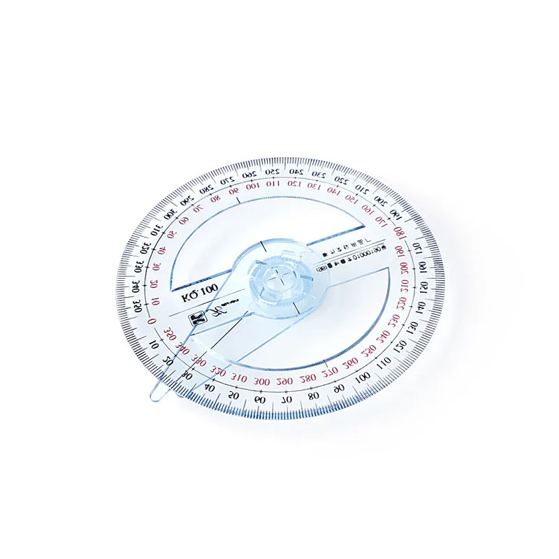 New Plastic 360 Degree Protractor Ruler Angle Finder Swing Arm School Office