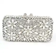 Новые высокого класса кристалл вечерняя сумочка полный алмазов вечера муфты сцепления Леди Пром ужин прополка Для женщин Сумки клатч кошелек