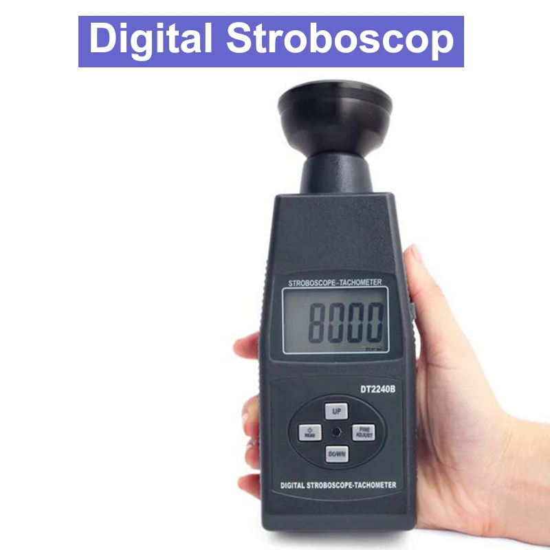 

Digital LCD Non-Contact Flash Stroboscope Tachometer Photoelectric Revolution Meter Speedometer peed Measuring Instruments Tool