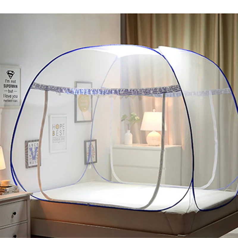 Двухдверная юрта москитная сетка для двуспальной односпальной кровати на молнии Moustiquaire кровать с навесом безопасная сетка москитная сетка от насекомых