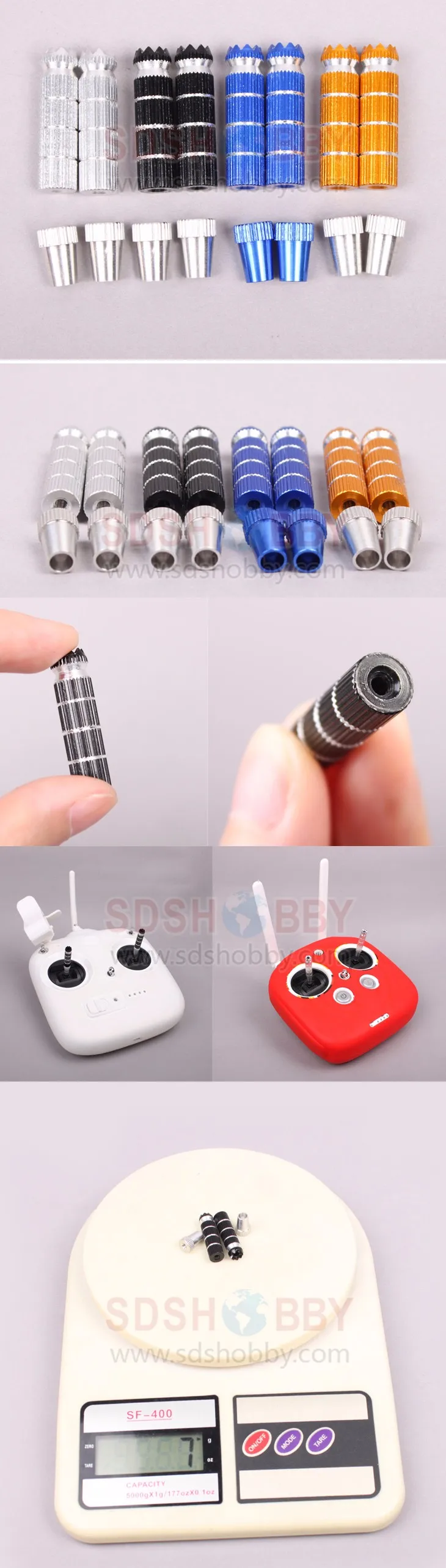 1 Pair Remote Controller Lengthened Joystick Lever Rocker Accessories For DJI Phantom 4/pro+/3 Inspire 1 M100