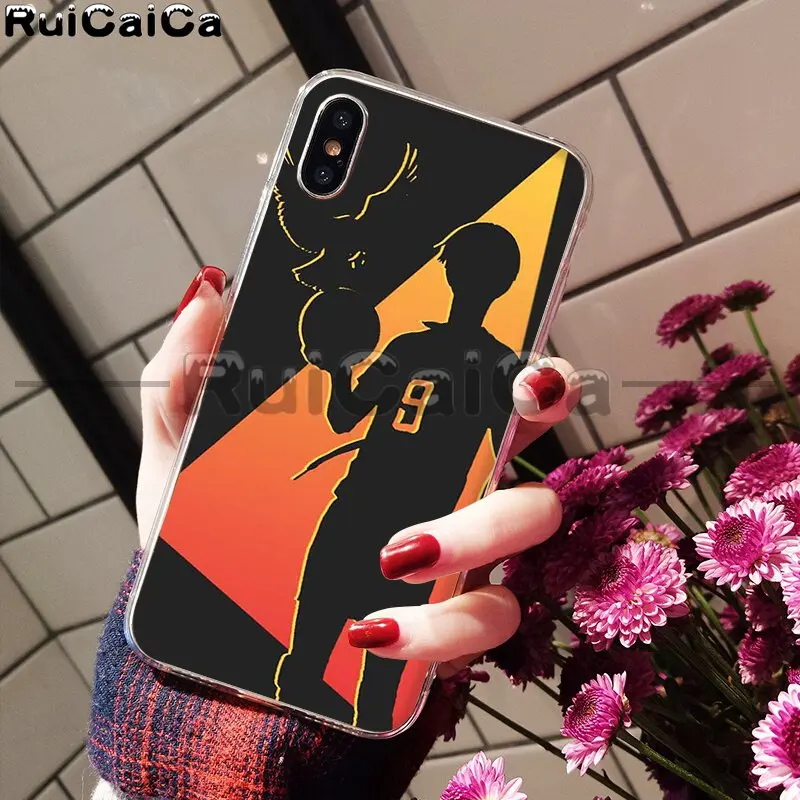 RuiCaiCa Haikyuu Хината атак аниме ТПУ Мягкий силиконовый чехол для телефона для iPhone X XS MAX 6 6S 7 7plus 8 8Plus 5 5S XR