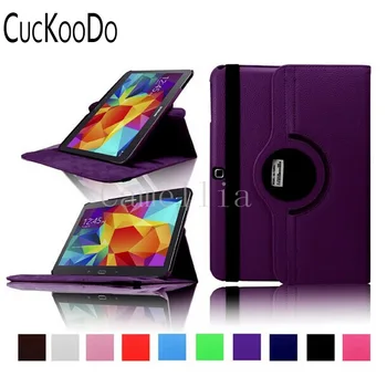 

CucKooDo 200pcs/lot 360 Rotating Leather Stand Case Magnetic Wake/Sleep Cover for Samsung Galaxy Tab 4 10.1 SM-T530NU Tablet