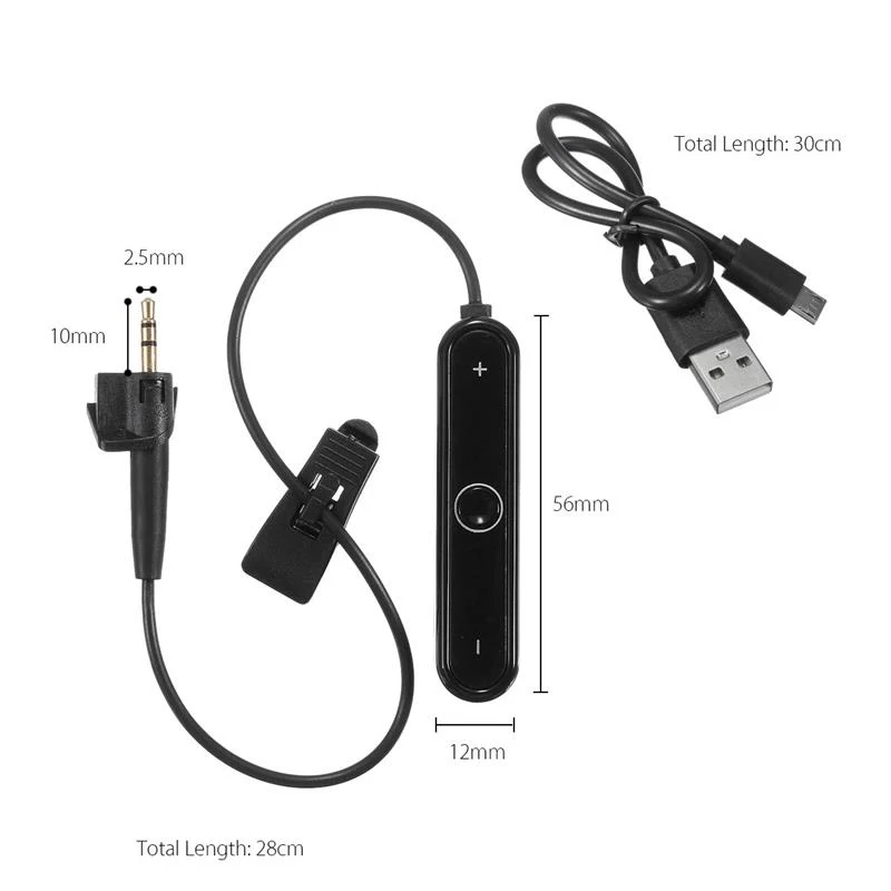 SHELKEE Audio cable Bluetooth 4 1 Wireless Adapter Cable Replacement Fit For BOSE around ear 2 ae2 ae2i ae2w Headphon