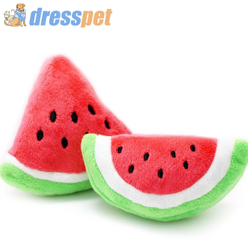 

DRESSPET Pet Dog Toys Funny Fruit-shaped Stuffed Plush Squeak Toy For Small Medium Dogs Chihuahua Puzzle Interactive Toys