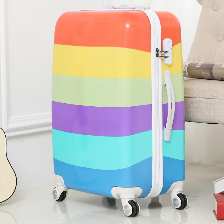 Travel Belt Fashion Women Retro butterfly 20/24/26 inch Rolling Luggage Spinner Men Travel Bags Suitcase Wheels - Цвет: style 5