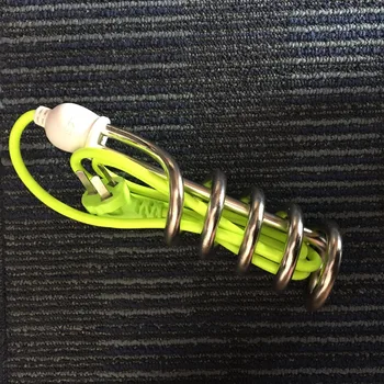 

220V 3000W Kitchen Ware Green or Orange Cable Immersion Heater Heating Element 3 Pins Plug 250V 6A/10A