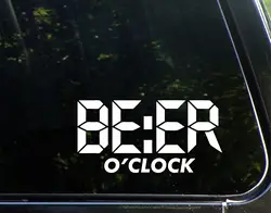 Beer Clock-17,5 см-Виниловая штампованная заготовка наклейка/наклейка для окон