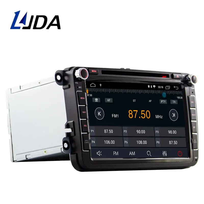 Sale LJDA 2 Din Android 9.0 Car DVD player For Volkswagen Skoda Passat B6/B7/CC Polo Golf Sharan Caddy Bora Car GPS Radio Multimedia 4
