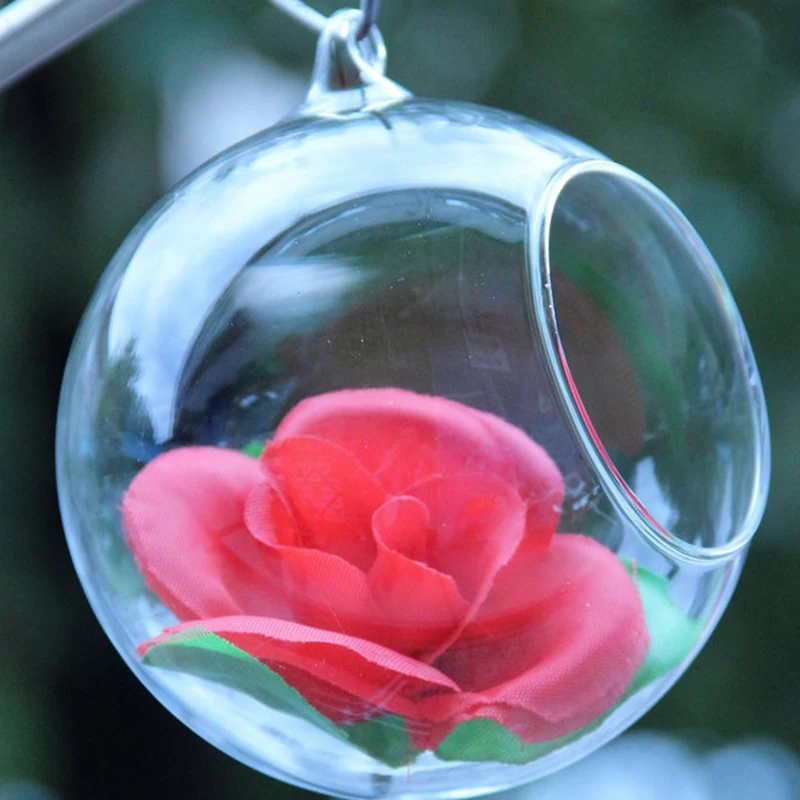 Romantic Wedding Dinner Decor Crystal Glass Hanging Candle Holder Candlestick