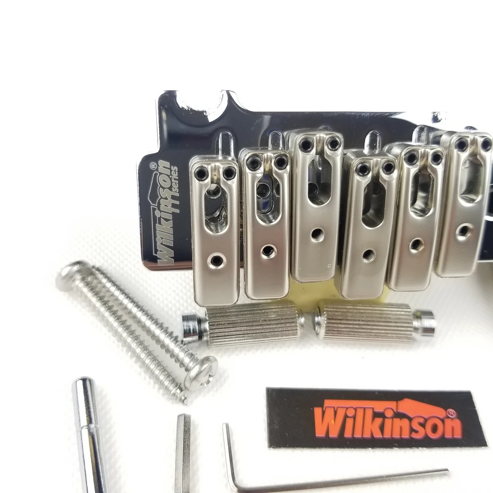 New Wilkinson 2 post point Double swing Electric guitar tremolo bridge Tremolo System Chrome silver WOV10