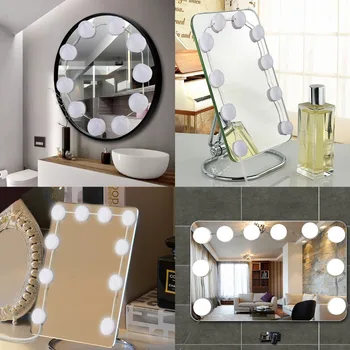 

7W 10 Leds Makeup Mirror light Vanity Mirror Light Bulbs Kit for Dressing Table with Dimmer Touch Switch Drop Shipping