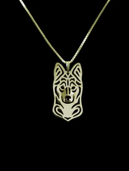 

2016 Trendy cute Alaskan Klee Kai dog pendant necklace women gold silver plated statement necklace men cs go wholesale collares