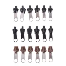 6pcs/set Universal Instant Fix Zipper Repair Kit Replacement Zip Slider for Tents Clothes Bags Purses Sewing Zippers