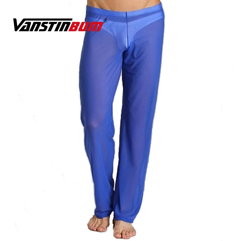 VANSTINBUM, сексуальные мужские прозрачные штаны для сна и отдыха, Мужская пижама, Hombre Masculino, экзотическое нижнее белье