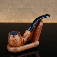 Классическая изогнутая курительная трубка, подарочный набор, депланатная ротовая трубка, трубка 3 мм, фильтр, табачная трубка, мульти выбор, Выгравированная деревянная трубка, набор