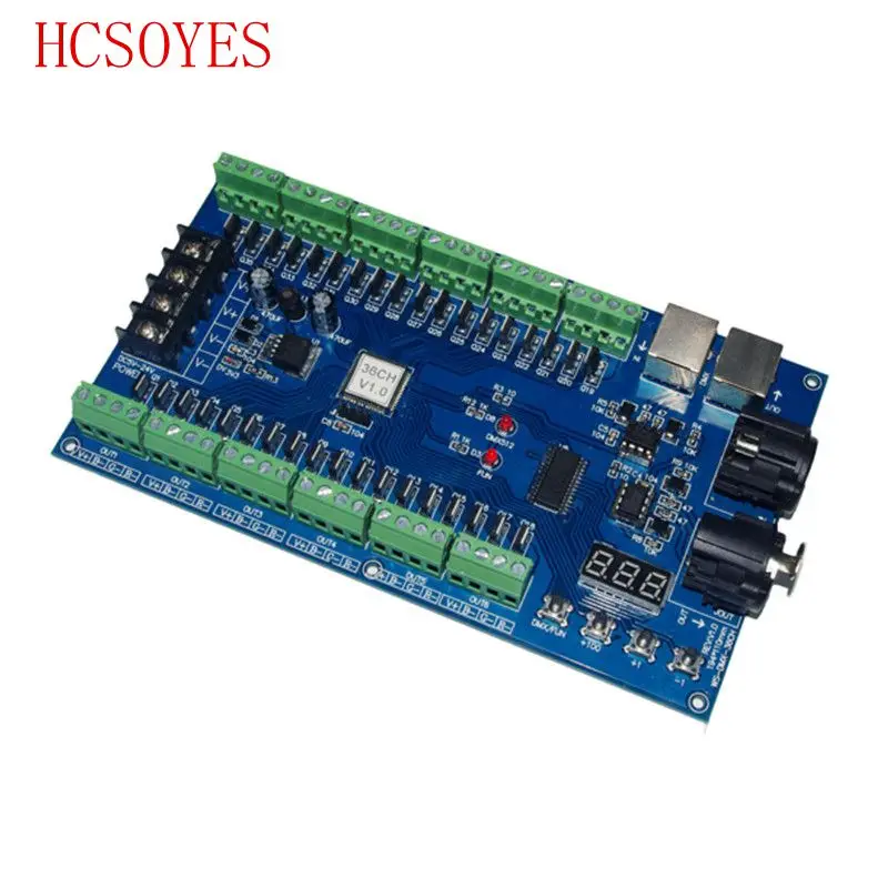 (1 шт./лот) Φ 36CH 36 каналов 12 групп dmx512 декодер RGB контроллер|rgb controller|36 channeldmx512 decoder |