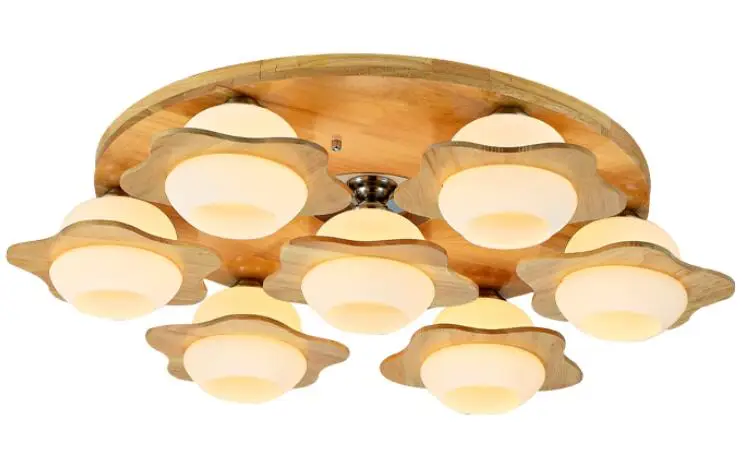 18cm E27 ZOKOP Ceiling Light，Japanese Style Solid Wood Aisle Lamp Nordic Simple Wooden Ceiling Lamp Restaurant Corridor Porch Wooden Ceiling Lamp 23