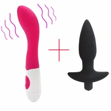 YEMA 2PCS/SET Silicone Anal Plug+Finger Dildo Vibrator Sex Toys For Woman Clitoris Stimulator Erotic Toys Sex machine