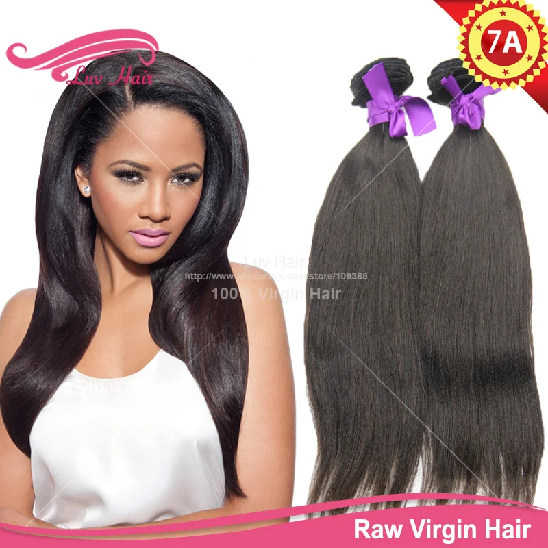 100 Human Hair Brazilian Yaki Straight Hair Coarse Yaki Virgin