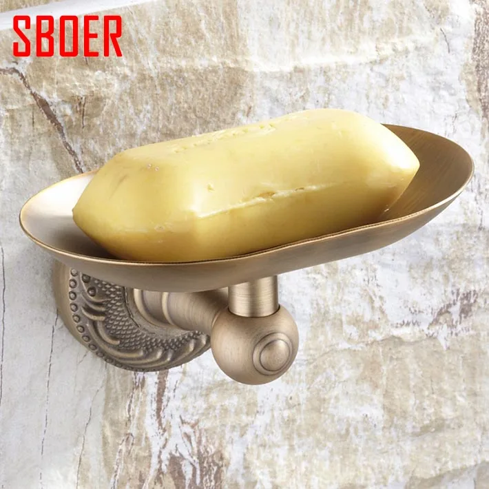Antique Brass Finish Wall mounted Soap Holder Bathroom toilet washing