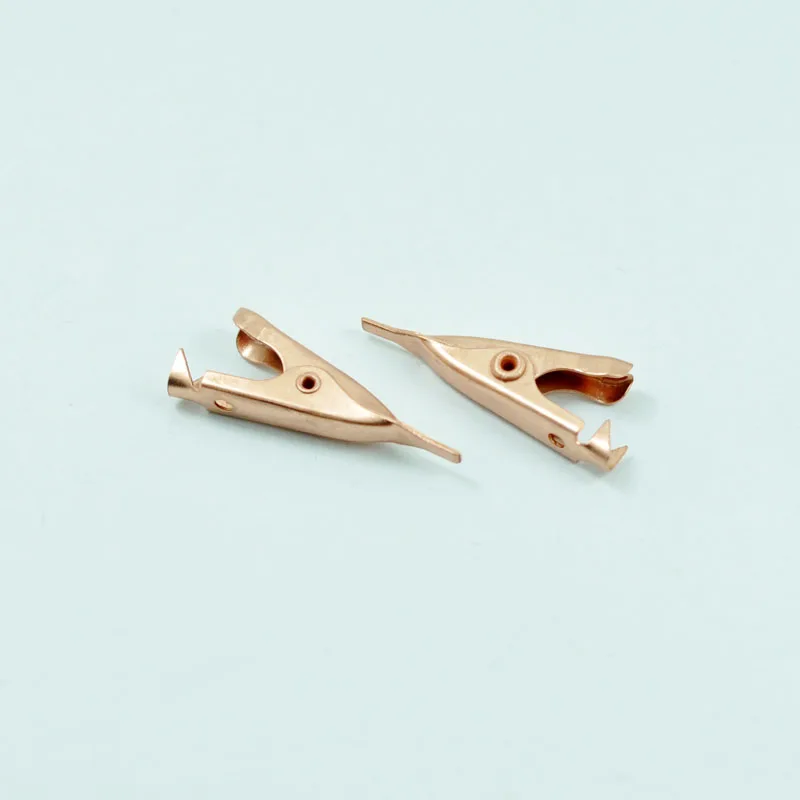 

Free shipping 10pair small size Flat Copper Alligator clip copper alligator clip connector Electronic clip with cover