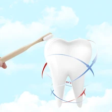 Натуральная чистая бамбуковая зубная щетка 5 цветов круглая бамбуковая ручка детская зубная щетка Tandenborstel с деревянной ручкой низкоуглеродистая зубная щетка