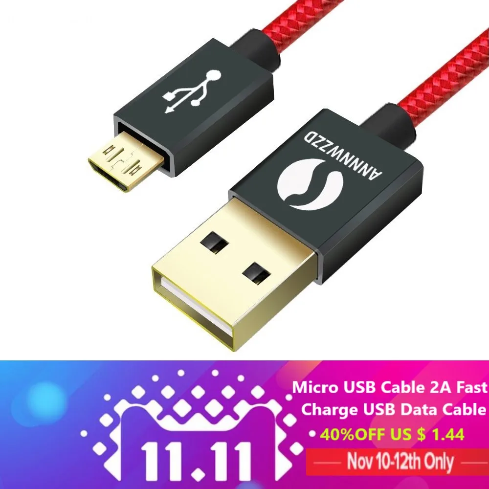 

Yuanji Micro USB Cable 2A Fast Charge USB Data Cable Mobile Phone for Samsung Xiaomi Tablet Android USB Charging Cord