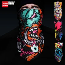 Nandn esqui ao ar livre snowboard motocicleta inverno mais quente esporte máscara facial cheia piratas 3d impresso triangular cachecol máscara de esqui(China)