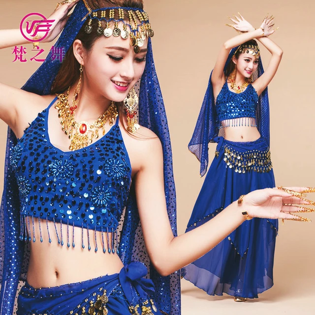 Danza del vientre India 4 Uds 6 colores ropa de talla grande bollywood conjunto de traje de danza del vientre mujeres ropa de danza del vientre _ - AliExpress Mobile