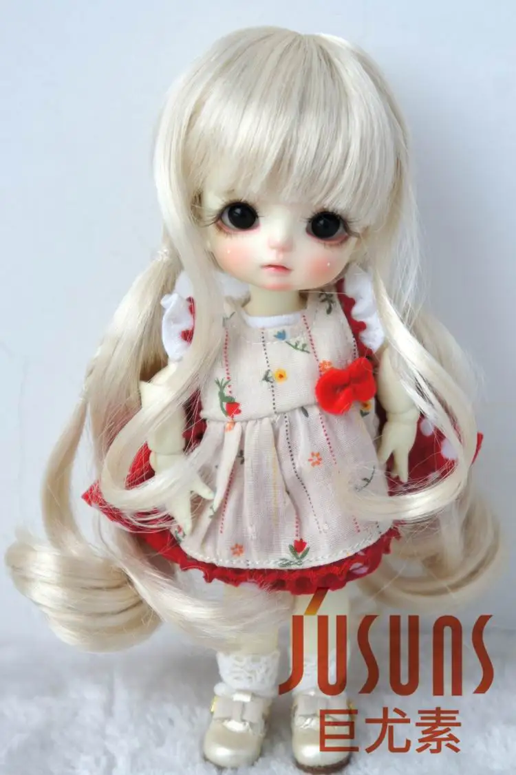 JD337 1/8 1/6 1/4 Pretty Synthetic Mohair BJD Wigs Suit For Size 5-6 Inch 6-7 Inch 7-8 Inch Doll Free Shipping Doll Hair Only