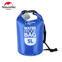 Naturehike 5L Сверхлегкий водостойкий Рафтинг сумка Сухой 3 цвета открытый одежда заплыва нейлон дрейфующих Каякинг хранения