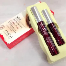 2pcs=1set 3D Fiber Lashes Rimel Mascara Makeup Transplanting Gel +Natural Fibers Mascara 360 Curly Eyelash Extension MA30