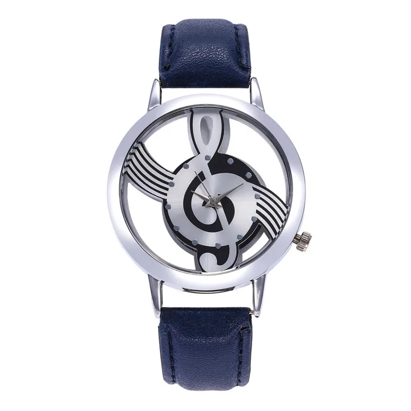 Women's watches 2018 fashion pu leather Ladies watch Women Fashion Leather Stainless Steel Musical symbol watch #2AP22B (9)