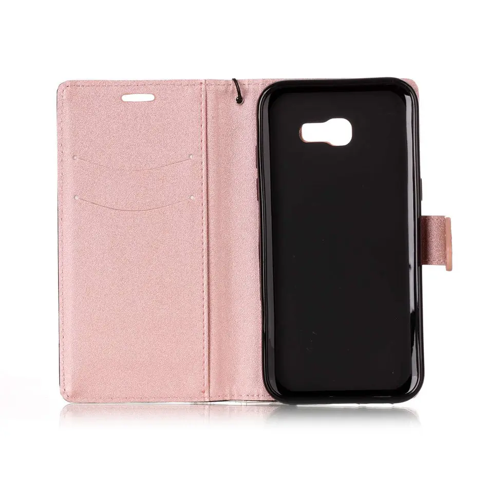 Flip Fundas Leather For Samsung A530 A520 S9 S8 Plus S7 S6 Edge S5 S4 J5 2017 J7 Prime J330 J530 J730 Cases Contrast Color P09Z