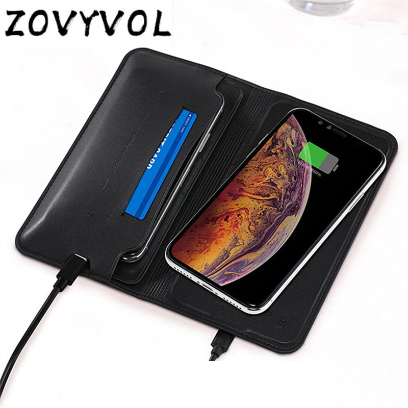 

ZOVYVOL Male Femal Clutch Smart Wallets with USB charge Portable Source Capacity 8000 mAh For Travel Wallet