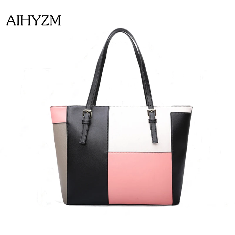 

New Fashion Shoulder Bag Women Mosaic Color Women Famous Brands High-Capacity Luxury Handbags Women Bags Designer Tote Bag