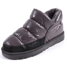 2016 women’s winter snow boots warm plush down waterproof ankle boot woman low heel casual shoes botas feminnina big size 42 43