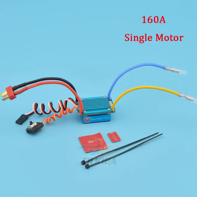 Радиоуправляемая лодка 160A/320A/480A ESC 380/540/775 матовый регулятор скорости двигателя двойной режим регулятор ленточный тормоз для 1:10 автомобиля приманки лодки - Цвет: 160A  Single Motor