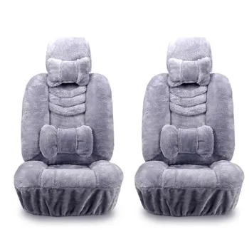 

10pcs/set Car Seat Cover Set Plush Car Seats Real Fur Car Interior Accessories Cushion Winter Warm Wool Cushion Cover