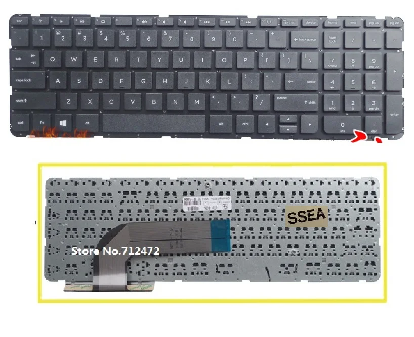 SSEA новая клавиатура для ноутбука США HP Pavilion 17-e000 17-e100 17z-e000 17-Exxx 17-e012sg 17-e020dx |